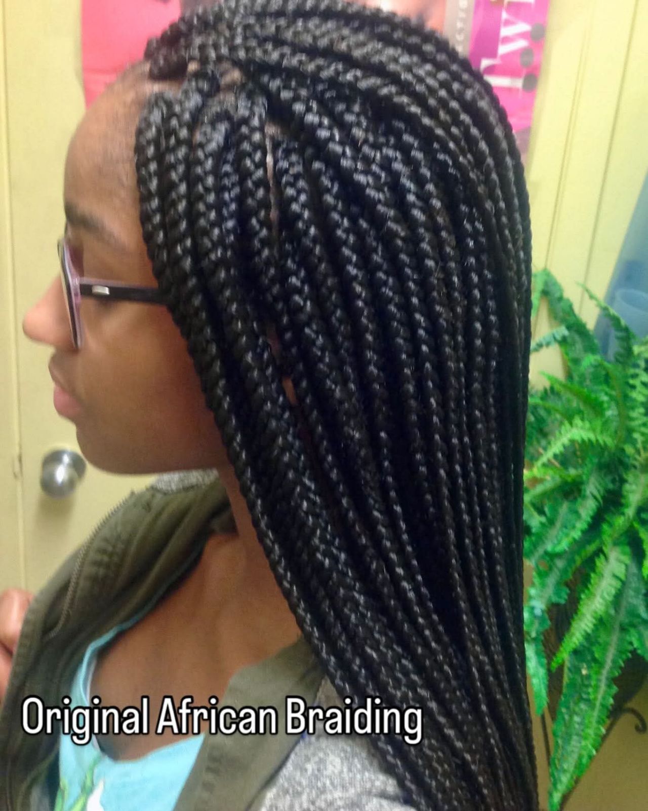 Side profile with braided hair